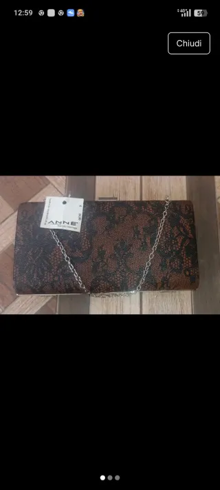 Borsa tracolla ANNE nera e marrone