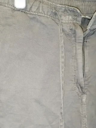 Pantalón Relax Fit Zara Talla S Militar estirable