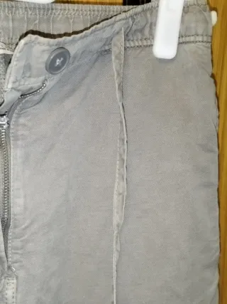 Pantalón Relax Fit Zara Talla S Militar estirable