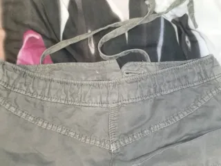 Pantalón Relax Fit Zara Talla S Militar estirable