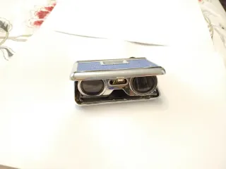 Binoculares antiguos azules