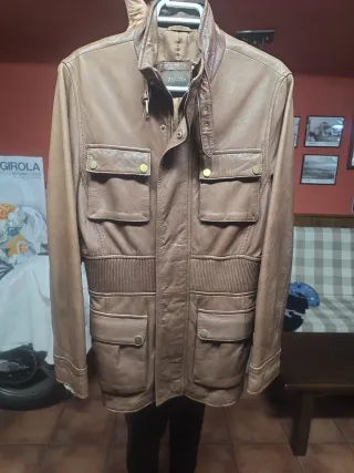 Chaqueta de cuero ZENDRA marrón