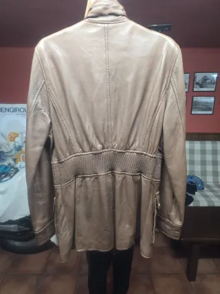 Chaqueta de cuero ZENDRA marrón