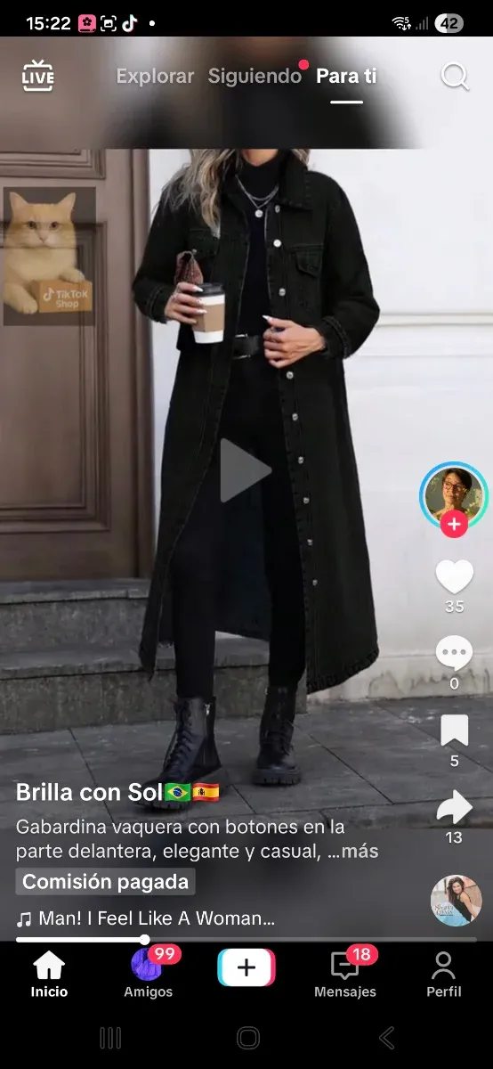 Chaqueta larga vaquera negra