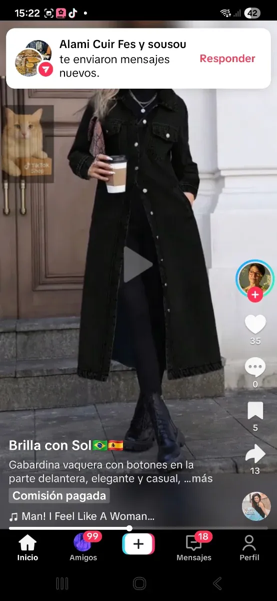 Chaqueta larga vaquera negra