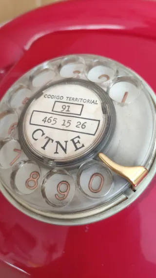 Teléfono antiguo Heraldo Rojo telefonica