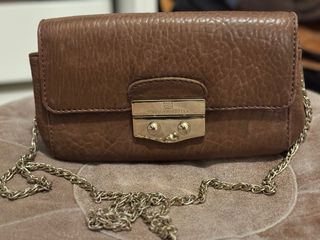 Bolso Gloria Ortiz Marrón Chocolate Cadena Dorada