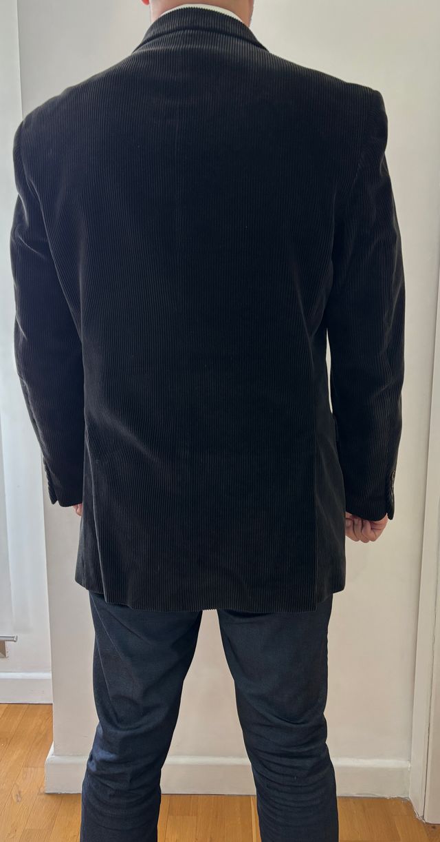 Chaqueta Americana negra de pana