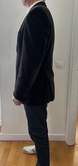 Chaqueta Americana negra de pana