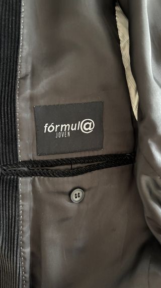 Chaqueta Americana negra de pana