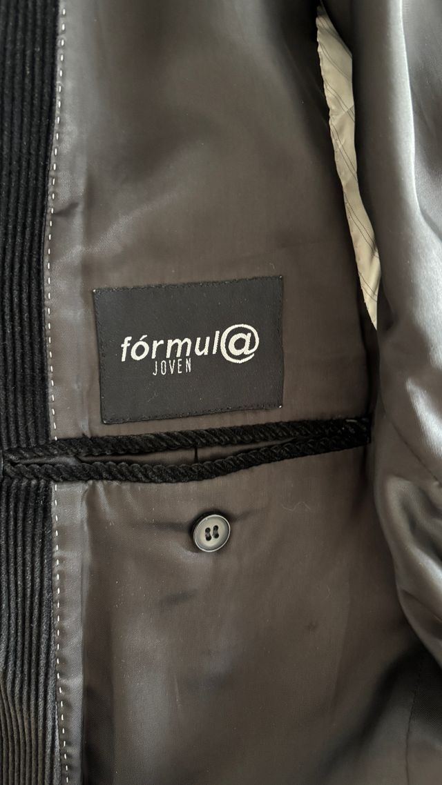 Chaqueta Americana negra de pana