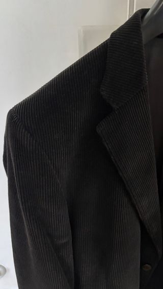 Chaqueta Americana negra de pana