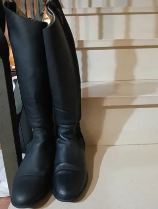 Botas hípica piel talla 37 Fouganza