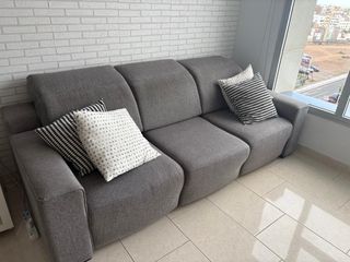 Sofá cama 3 plazas deslizante gris Corte inglés