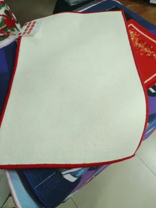 Tappeto Natale Rosso Happy Holidays