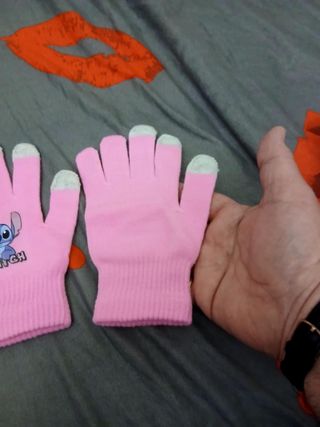 Guanti Stitch Disney Bambina Rosa
