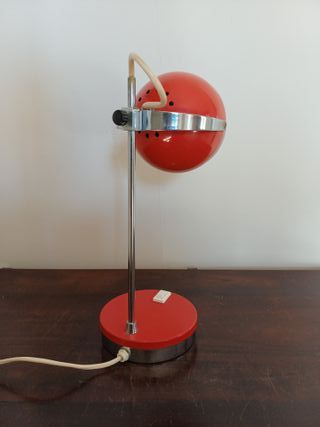 Lampada Space Age modello Eyeball Rossa