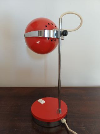 Lampada Space Age modello Eyeball Rossa