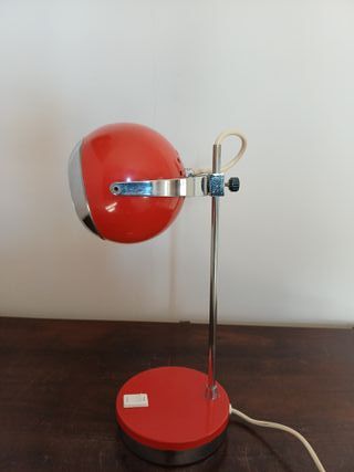 Lampada Space Age modello Eyeball Rossa