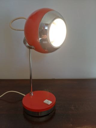Lampada Space Age modello Eyeball Rossa