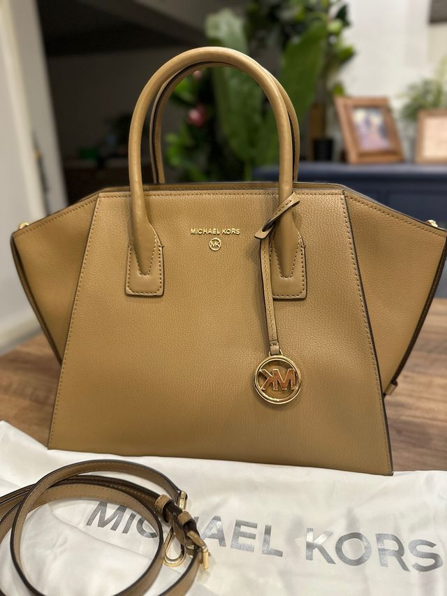 Bolso Michael Kors Beige Dorado