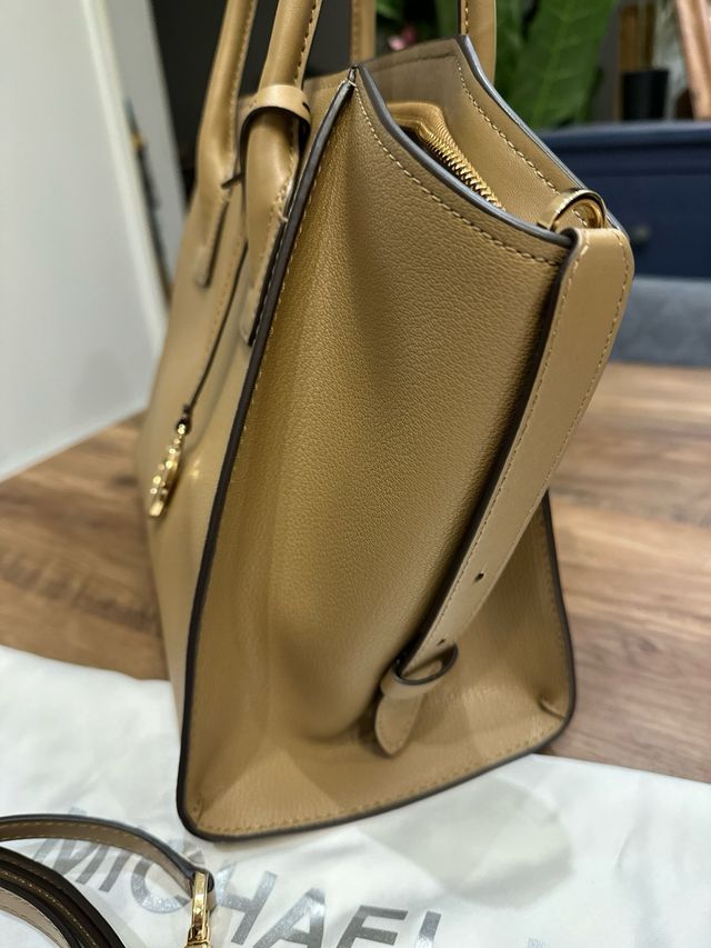 Bolso Michael Kors Beige Dorado