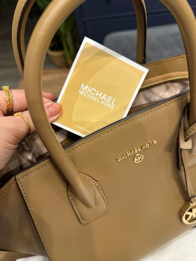 Bolso Michael Kors Beige Dorado