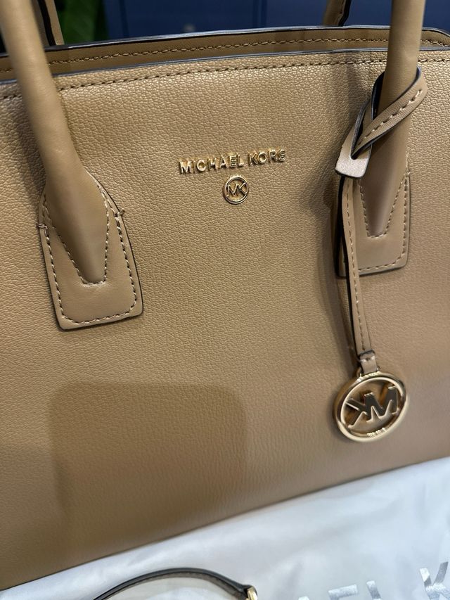 Bolso Michael Kors Beige Dorado