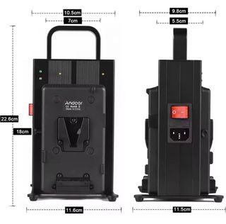 Cargador Batería Andoer V, Doble canal