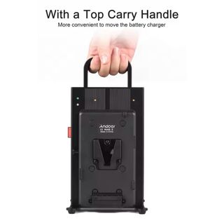 Cargador Batería Andoer V, Doble canal