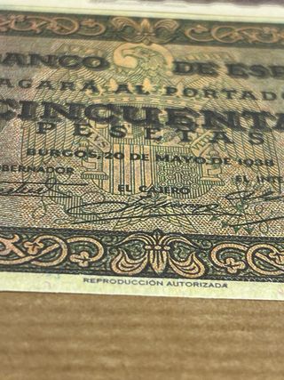 Billetes 50 Pesetas España (2 unidades)