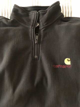 Sudadera Carhartt Negra Media Cremallera