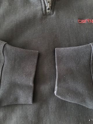 Sudadera Carhartt Negra Media Cremallera
