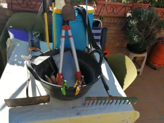 Lote herramientas labranza