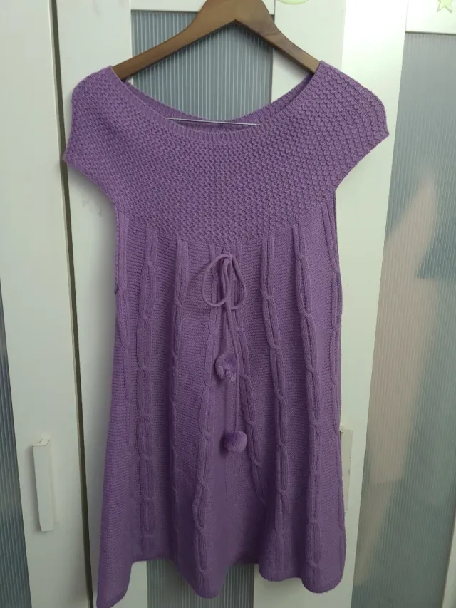 Vestido de malha lilás tamanho único