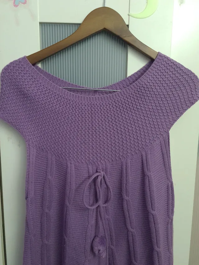 Vestido de malha lilás tamanho único