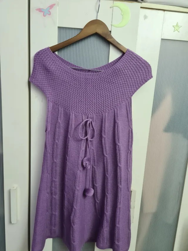 Vestido de malha lilás tamanho único