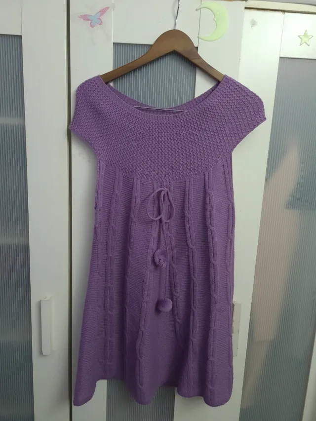 Vestido de malha lilás tamanho único