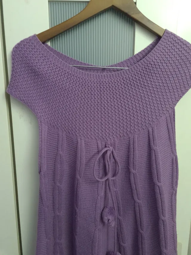 Vestido de malha lilás tamanho único