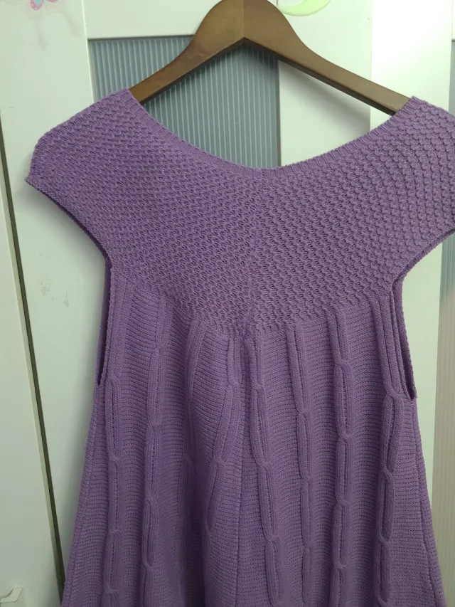 Vestido de malha lilás tamanho único