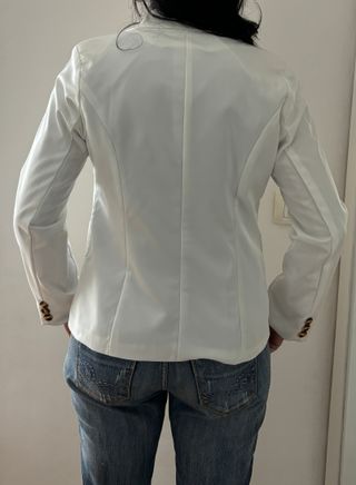 Chaqueta americana blanca mujer, talla M. NUEVA