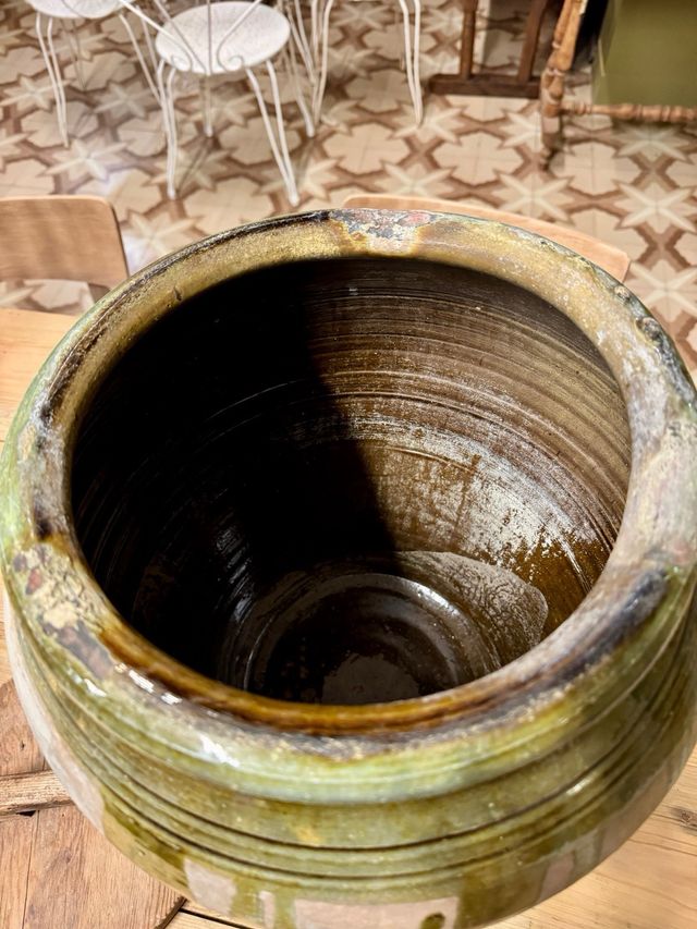 Jarra cerámica antigua vidriada