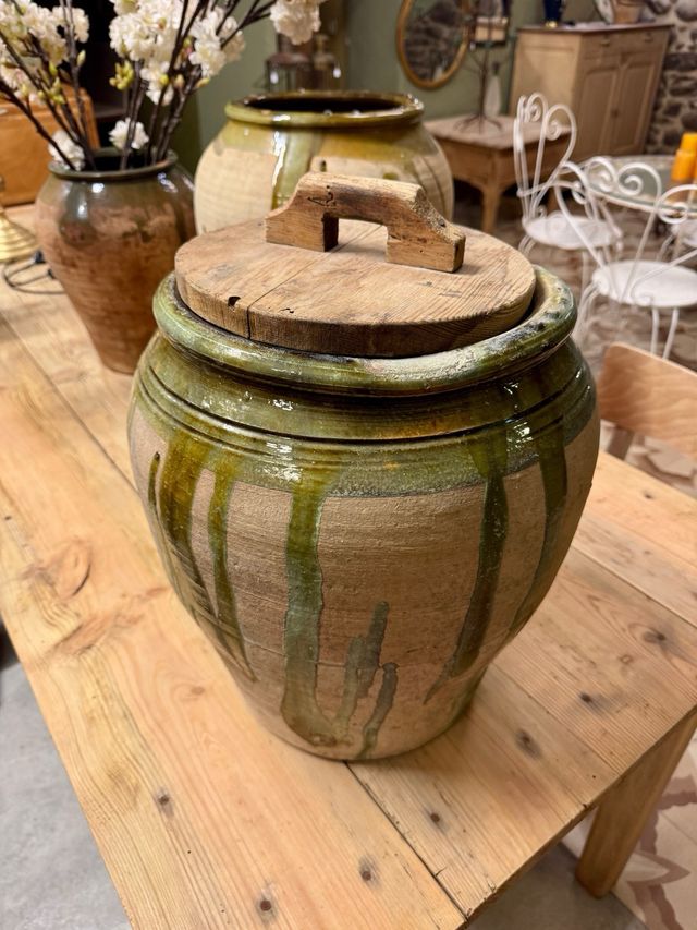 Jarra cerámica antigua vidriada