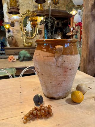 Jarra cerámica antigua vidriada