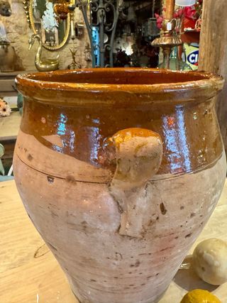 Jarra cerámica antigua vidriada