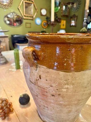 Jarra cerámica antigua vidriada