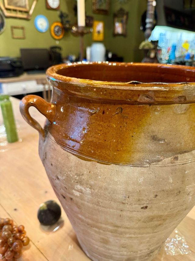 Jarra cerámica antigua vidriada