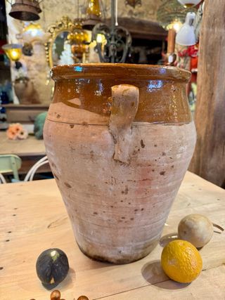 Jarra cerámica antigua vidriada