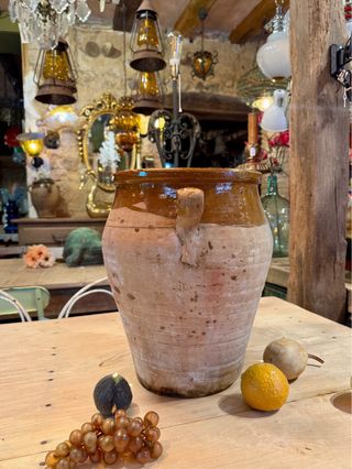 Jarra cerámica antigua vidriada