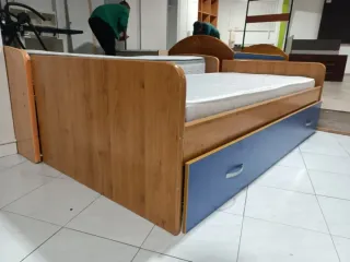 Cama Nido Azul con Cajón Extraíble